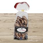 Bretzels sablés sur fond chocolat