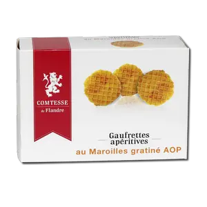 Gaufrettes apéritif au maroilles gratiné