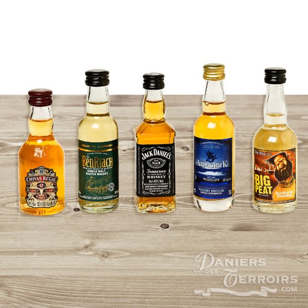 Whiskies de France et du Monde Mignonettes 5 x 5cl 25cl