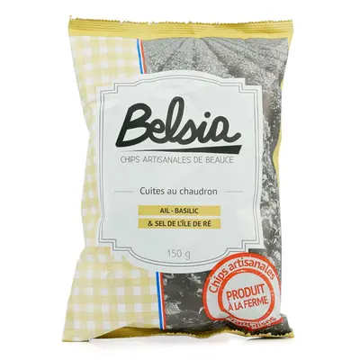 Chips Artisanales de Beauce Belsia à l'ail et au basilic