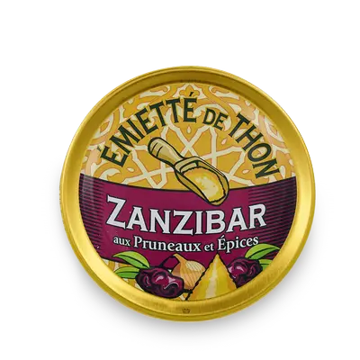 Emietté de thon blanc Zanzibar (épices et pruneaux)