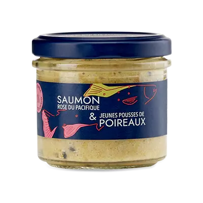 Toast  saumon rose du Pacifique  jeunes pousses de poireaux à déguster chaud